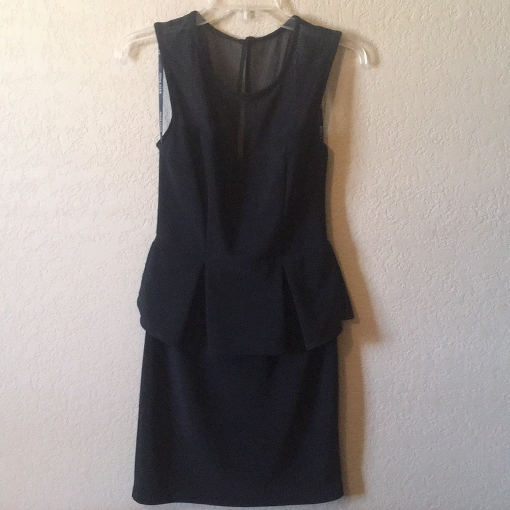 Bisou Bisou Black Peplum Dress
